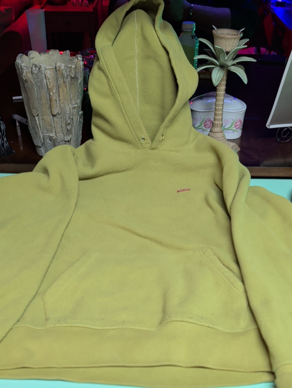 Supreme Men's Crewneck Hoodie in Mustard Yellow